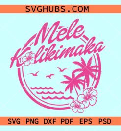Mele Kalikimaka Svg, Hawaii Christmas tree SVG, Christmas SVG