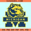 Michigan University football SVG, Wolverines football svg, Wolverines svg