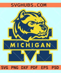 Michigan University football SVG, Wolverines football svg, Wolverines svg