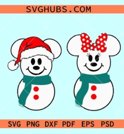 Mickey Mouse Snowman Christmas Svg, Disney Christmas svg, Mouse snowman svg