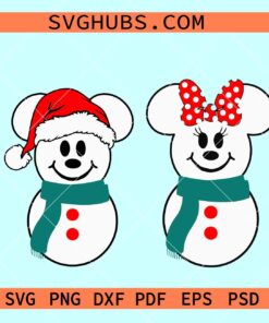 Mickey Mouse Snowman Christmas Svg, Disney Christmas svg, Mouse snowman svg