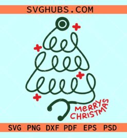 Nurse Christmas tree SVG, stethoscope Christmas tree svg, nurse crew svg