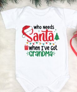 Who Needs Santa When I've Got Grandma Svg, Baby Christmas Shirt SVG