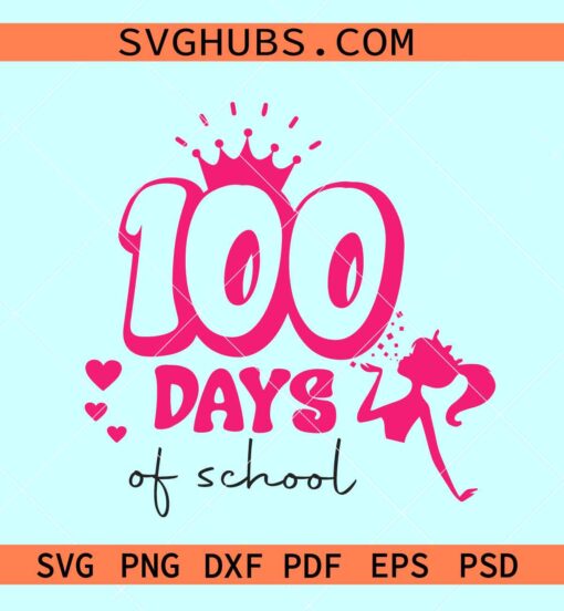 100 Days of School Barbie svg, Barbie school day svg