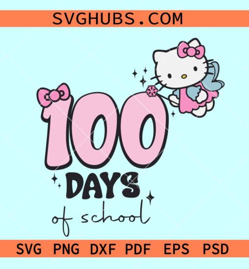 100 days of school Hello Kitty svg, Barbie school svg, 100 days of school svg