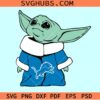 Baby Yoda Detroit Lions svg, Lions football svg, Baby Yoda Star Wars Detroit Lions svg