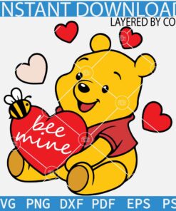 Be Mine Winnie The Pooh SVG, Winnie the Pooh Valentine SVG