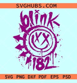 Blink 182 Smile Svg, B-182 Svg, Make You Smile Svg, Brands Of The World SVG, Blink 182 Band svg