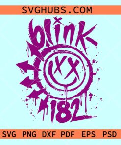 Blink 182 Smile Svg, B-182 Svg, Make You Smile Svg, Brands Of The World SVG, Blink 182 Band svg