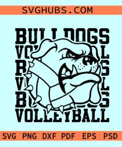 Bulldogs Volleyball svg, Bulldogs mascot svg, bulldogs mom svg