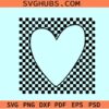 Checkered Heart SVG, valentine heart svg, valentine day shirt svg