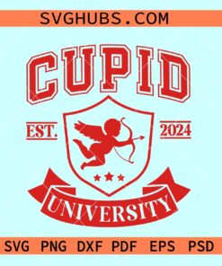 Cupid university Est 2024 svg, Valentine SVG, cupid university svg