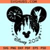 Disney 2024 Mickey Mouse head SVG, Disney 2024 svg, Disney Trip SVG, Disney castle svg