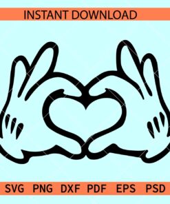 Disney Hands  Love Sign Vector SVG, Disney Valentine SVG