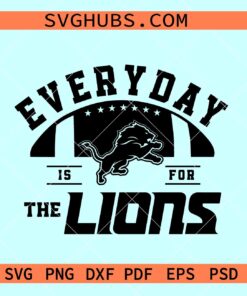 Every day is for Lions svg, Lions football svg, Lions mascot svg, Lions fan svg