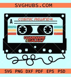Guardians of the Galaxy Cosmic Rewind Cassette svg, Star Lord svg, Gamora svg