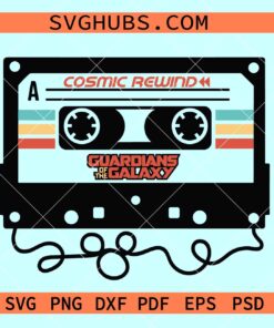 Guardians of the Galaxy Cosmic Rewind Cassette svg, Star Lord svg, Gamora svg