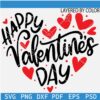 Happy Valentines Day Heart SVG, Happy Valentines Retro Text SVG