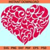 Heart Pattern SVG, Heart Vector SVG, Love Heart Symbol SVG, Red Heart SVG
