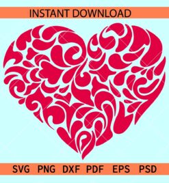 Heart Pattern SVG, Heart Vector SVG, Love Heart Symbol SVG, Red Heart SVG