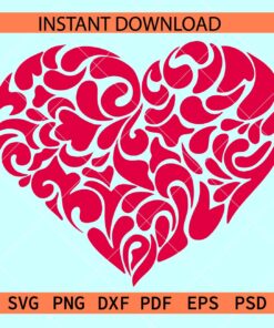 Heart Pattern SVG, Heart Vector SVG, Love Heart Symbol SVG, Red Heart SVG