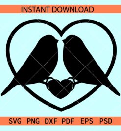 Heart Symbol with birds SVG, Birds inside Love Heart SVG