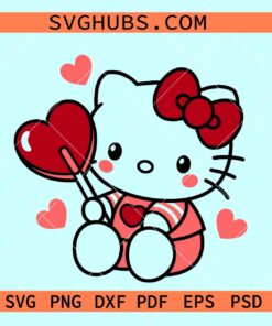 Hello Kitty Valentine SVG, Kitty love svg, love Hello Kitty svg, Kitty Valentine svg