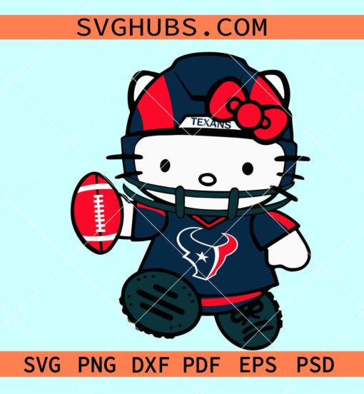 Houston Texans Hello Kitty SVG, Houston Texans Football Svg, Hello Kitty Texans Football Svg