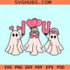 I love you ghost Valentine svg, ghost Valentine svg, boo Valentine svg, scary Valentine svg