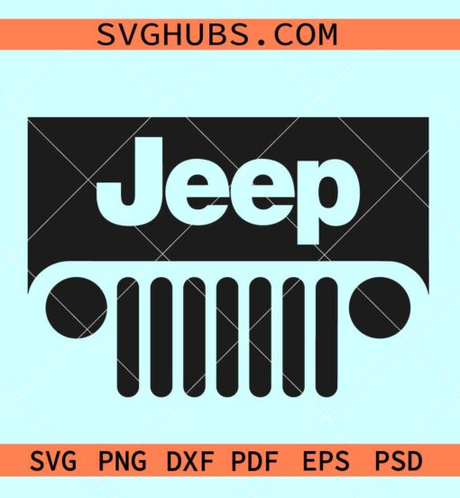 Jeep front grill SVG, Jeep grill svg, wrangler Jeep svg, Jeep car lovers SVG