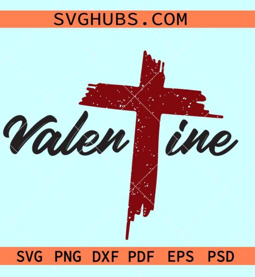 Jesus Valentine SVG, Valentine cross svg, Christian valentine svg