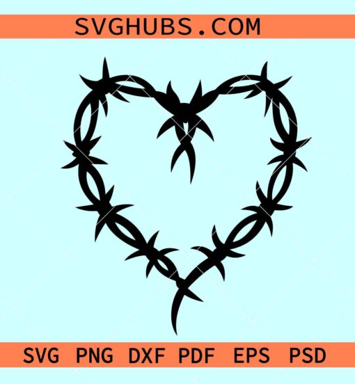 Karol G tattoo SVG, barbed wire heart svg, Karol G La Bichota Svg