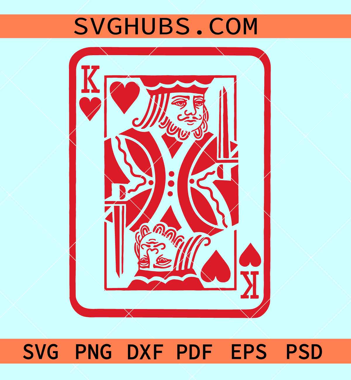 King of hearts SVG, Valentine King of hearts svg