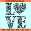 Leopard Print Love Heart SVG, Leopard Print love SVG, Animal print valentine SVG