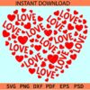 Love name in heart pattern SVG, Heart Pattern Love SVG, Heart Vector SVG, Love Heart Symbol SVG