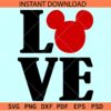Love phrase mickey head SVG, Love Name Mickey Head SVG
