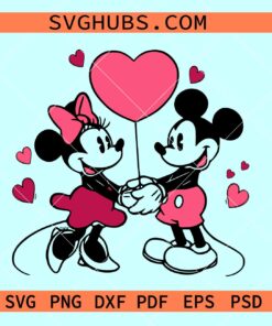 Mickey and Minnie couple SVG, Mickey and Minnie Valentine svg, Disney couple svg, Valentine day svg