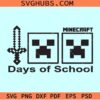 Minecraft 100 days of school SVG, Minecraft school shirt svg