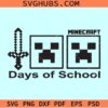 Minecraft 100 days of school SVG, Minecraft school shirt svg
