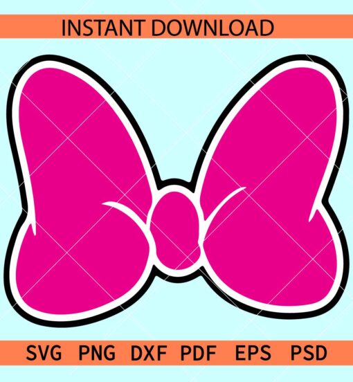 Minnie Bow SVG, Minnie Mouse bow Vector SVG, Layered Minnie bow SVG
