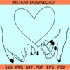 Pinky promise heart symbol SVG, Pinky Love hands SVG, Pinky ASL SVG