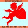 Red cupid SVG, Flying Cupid SVG, Valentine Cupid SVG