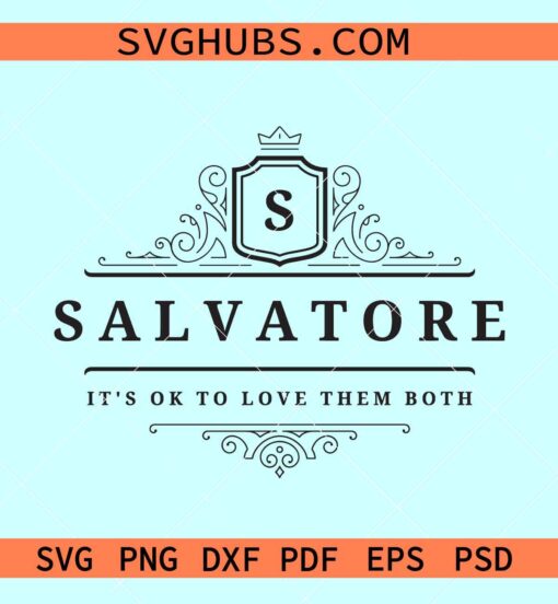 Salvatore love them both svg, Vampire diaries svg, Damon Salvatore svg