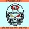 San Francisco 49ers skull helmet SVG, 49ers Skull SVG, 49ers helmet SVG