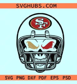 San Francisco 49ers skull helmet SVG, 49ers Skull SVG, 49ers helmet SVG