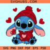 Stitch candy heart SVG, Love svg, valentines day svg