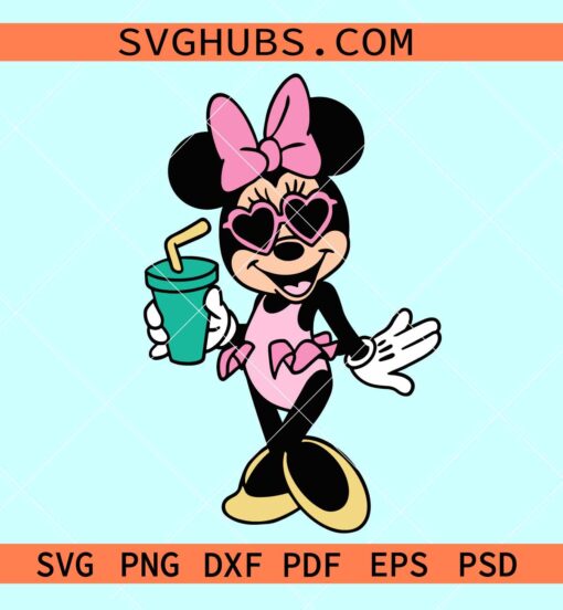 Summer Minnie Mouse svg, Disney vacation svg, Disney summer svg