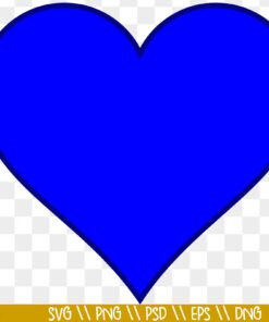Blue heart SVG, Back the blue SVG