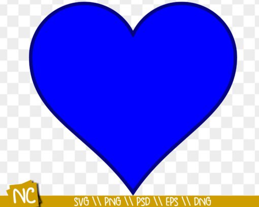 Blue heart SVG, Back the blue SVG