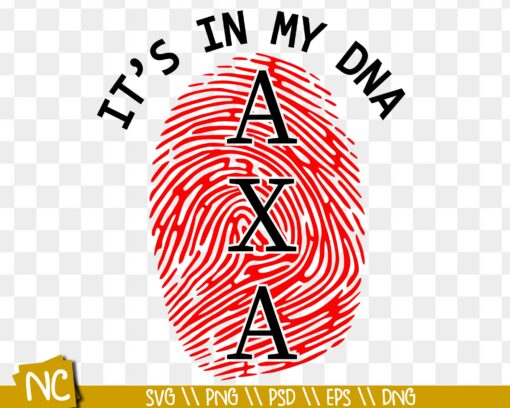 Its In My DNA Svg, Alpha Chi Alpha SVG, Greek Letter Monogram, DIY Sorority Craft, Digital Download